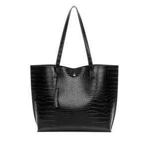 🖤✨ CROC-EMBOSSED VEGAN LEATHER TOTE ✨🖤